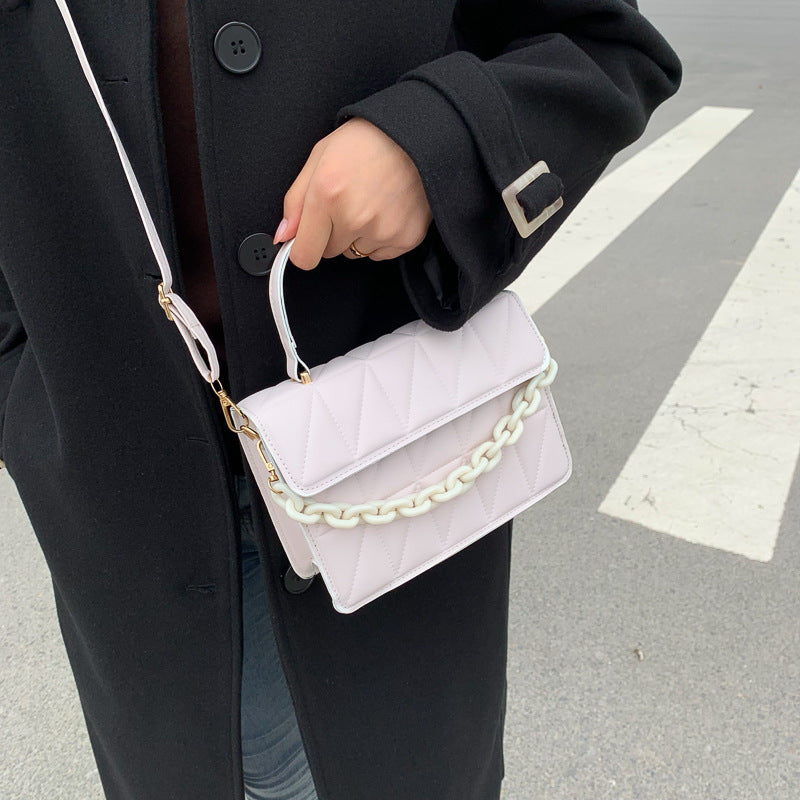Small Square Bag Women's Bag New Casual Indentation Texture Messenger Bag
