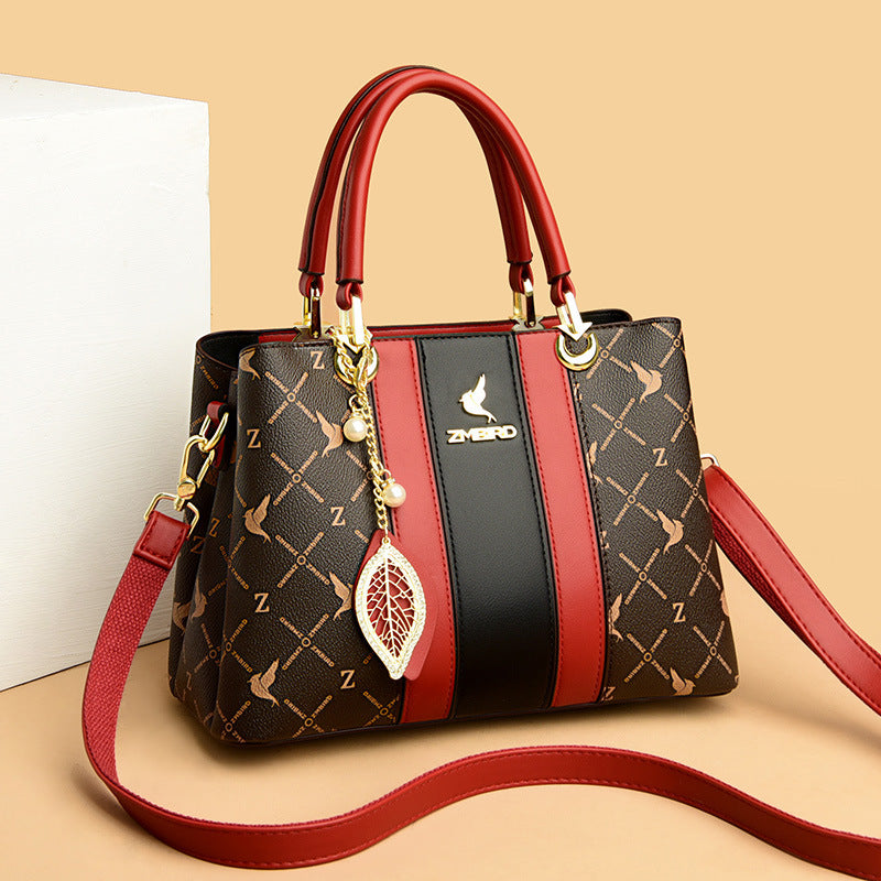 Bag Women's Bag New 2023 Messenger Bag Women's Shoulder Bag Women's Fashion Middle-aged Women's Handbag Women's One Piece Hair