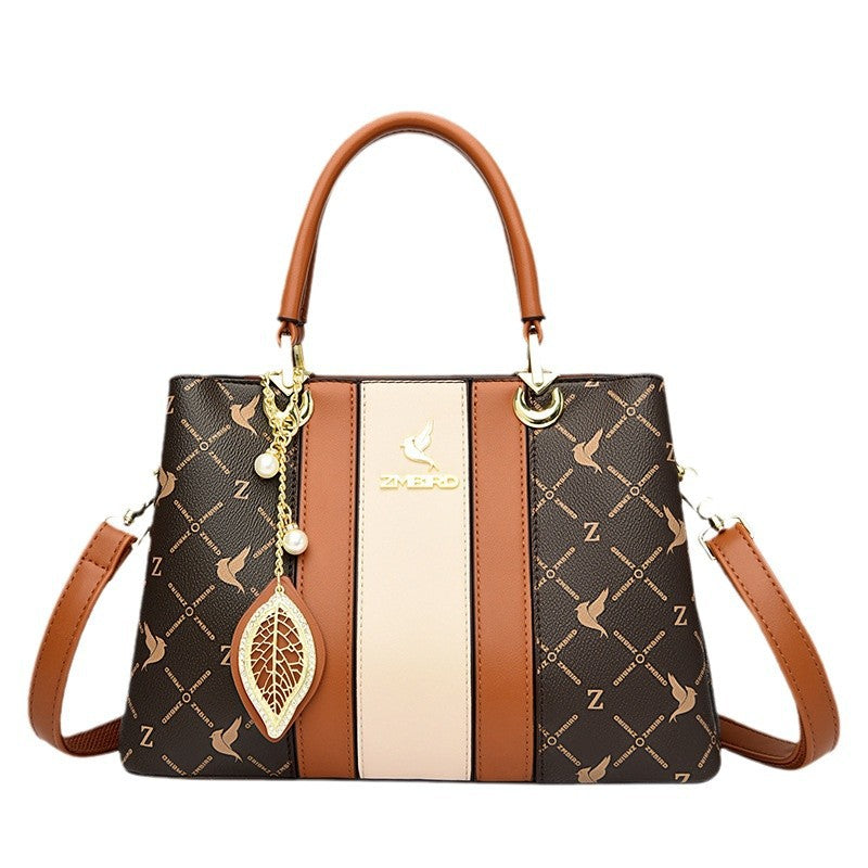 Bag Women's Bag New 2023 Messenger Bag Women's Shoulder Bag Women's Fashion Middle-aged Women's Handbag Women's One Piece Hair