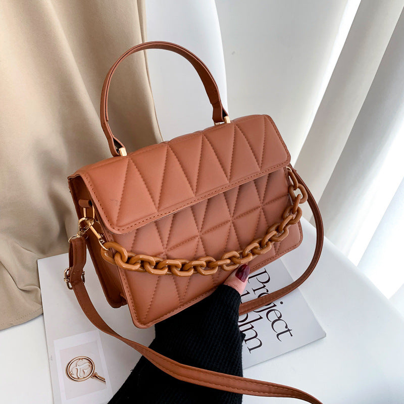 Small Square Bag Women's Bag New Casual Indentation Texture Messenger Bag