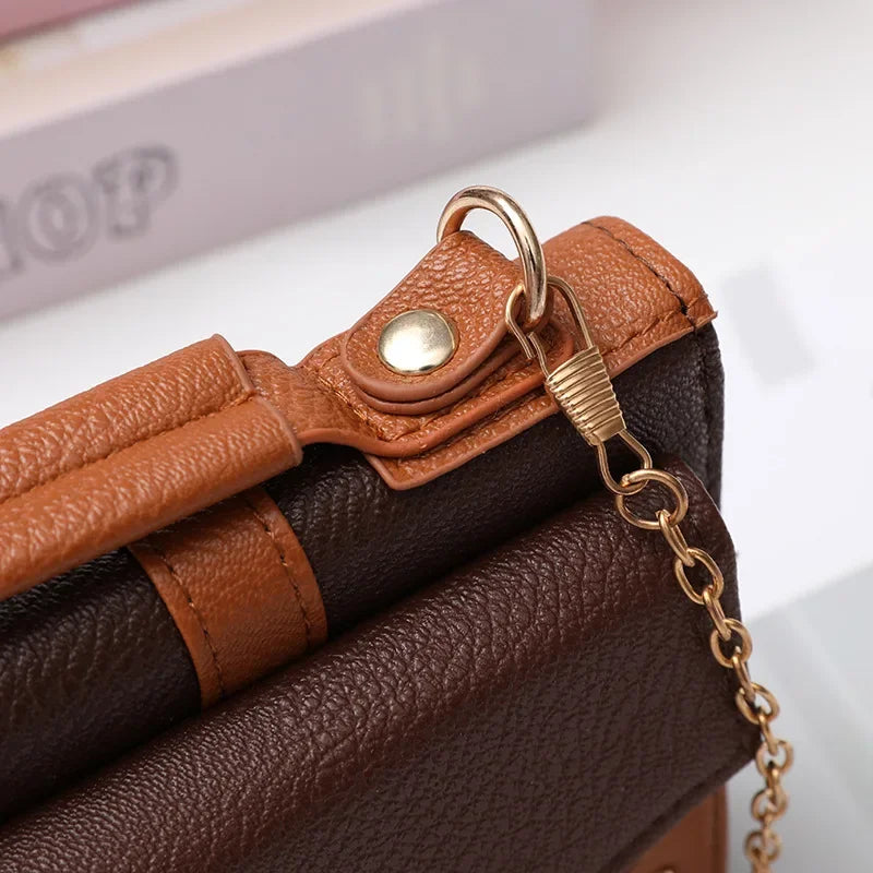 Vintage Simple Ladies Wallet Harry Potter Handbag Shoulder Chain Bag Cartoon Pattern Chinese Brand Handmade Leather Purse