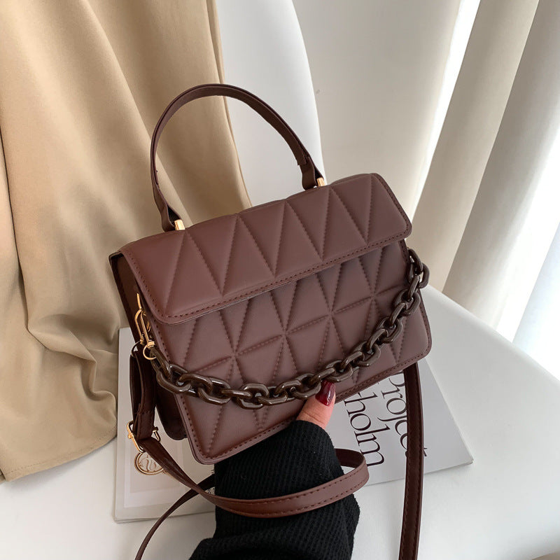 Small Square Bag Women's Bag New Casual Indentation Texture Messenger Bag