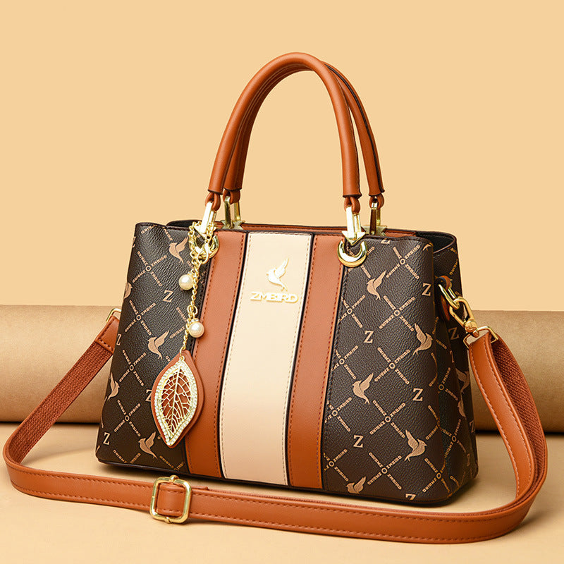 Bag Women's Bag New 2023 Messenger Bag Women's Shoulder Bag Women's Fashion Middle-aged Women's Handbag Women's One Piece Hair