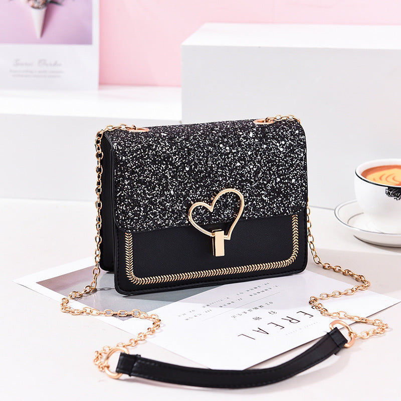Bright Diamond New Bag Female Korean Version Of Cool Fashion Women's Bag Fresh Slung Shoulder Handbag A Generation Of Hair