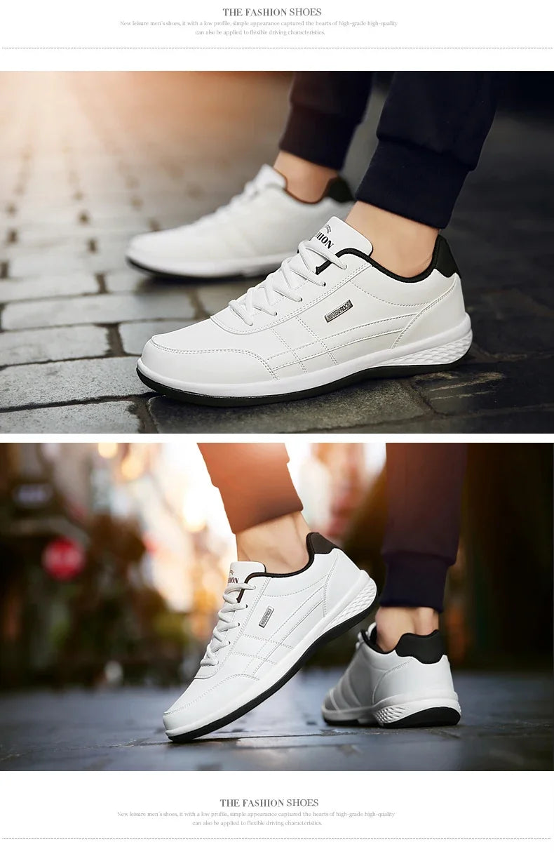 Men Leather Sneaker Waterproof