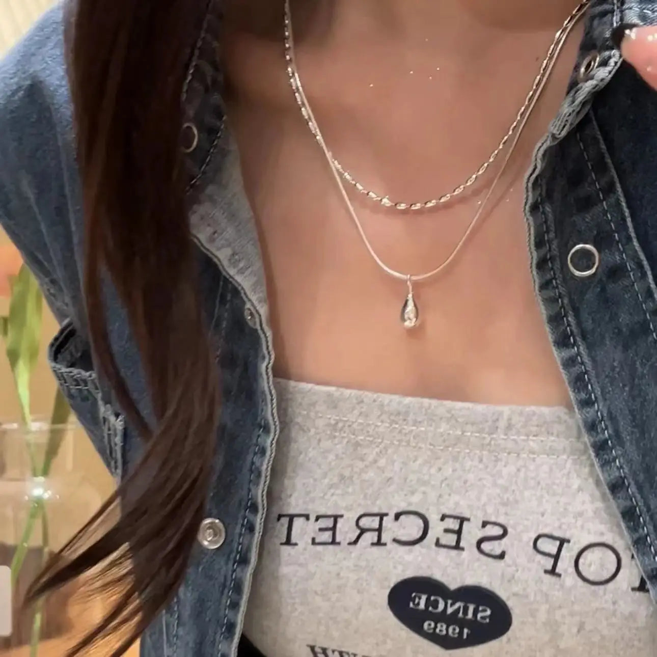 Double Layer Pendant Necklace