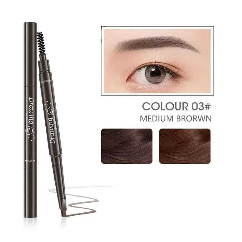 2 in 1 Eyebrow pencil professional Cosmetics makeup for women 5 Colors Waterproof Eyebrow eyebrow pencil makeup eyebrow tint