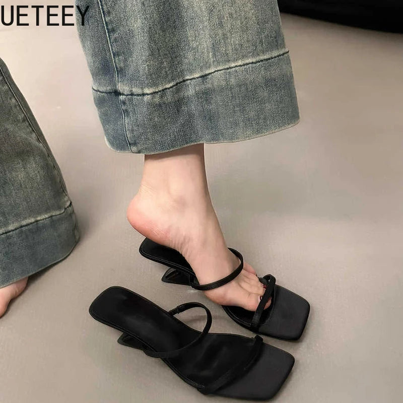 Band Heel Women Slippers
