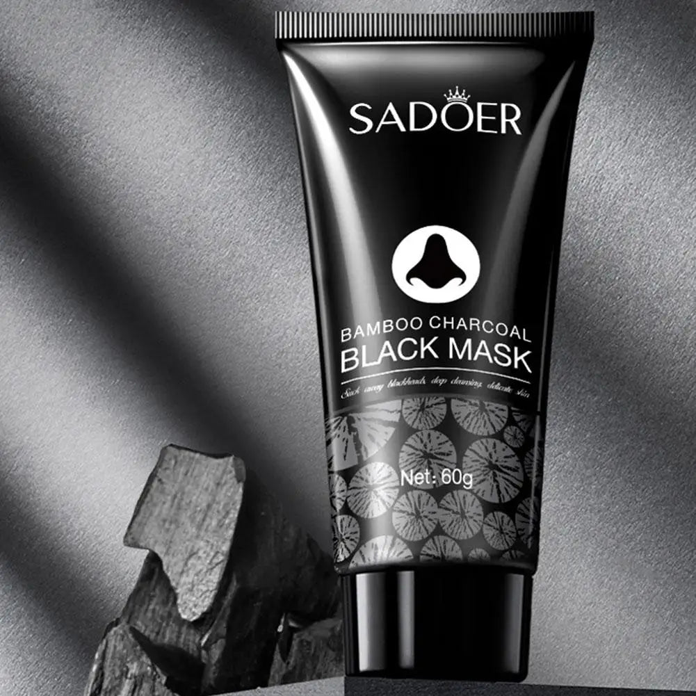 Bamboo Charcoal Nose Blackhead Remover Mask Deep Cleansing Shrink Pore Acne Treatment Mask Skin Care Nose Black Dots Pore Mask