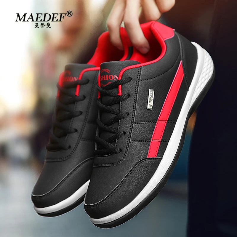 Men Leather Sneaker Waterproof