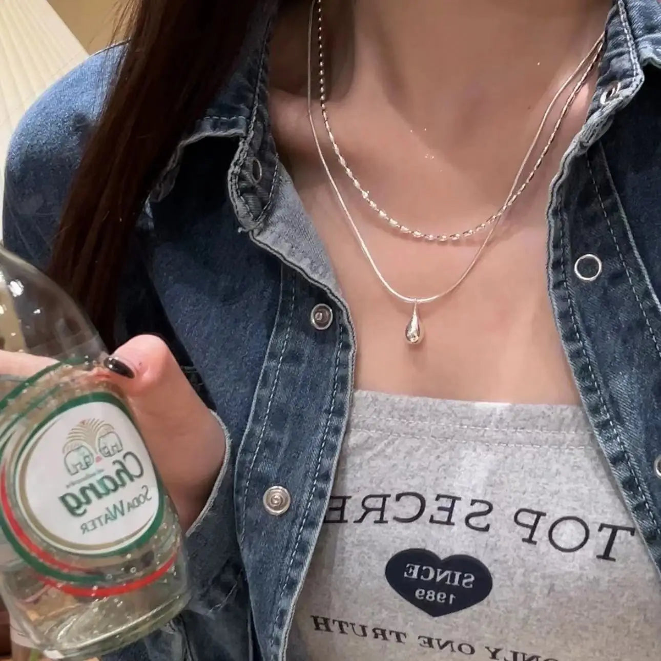 Double Layer Pendant Necklace
