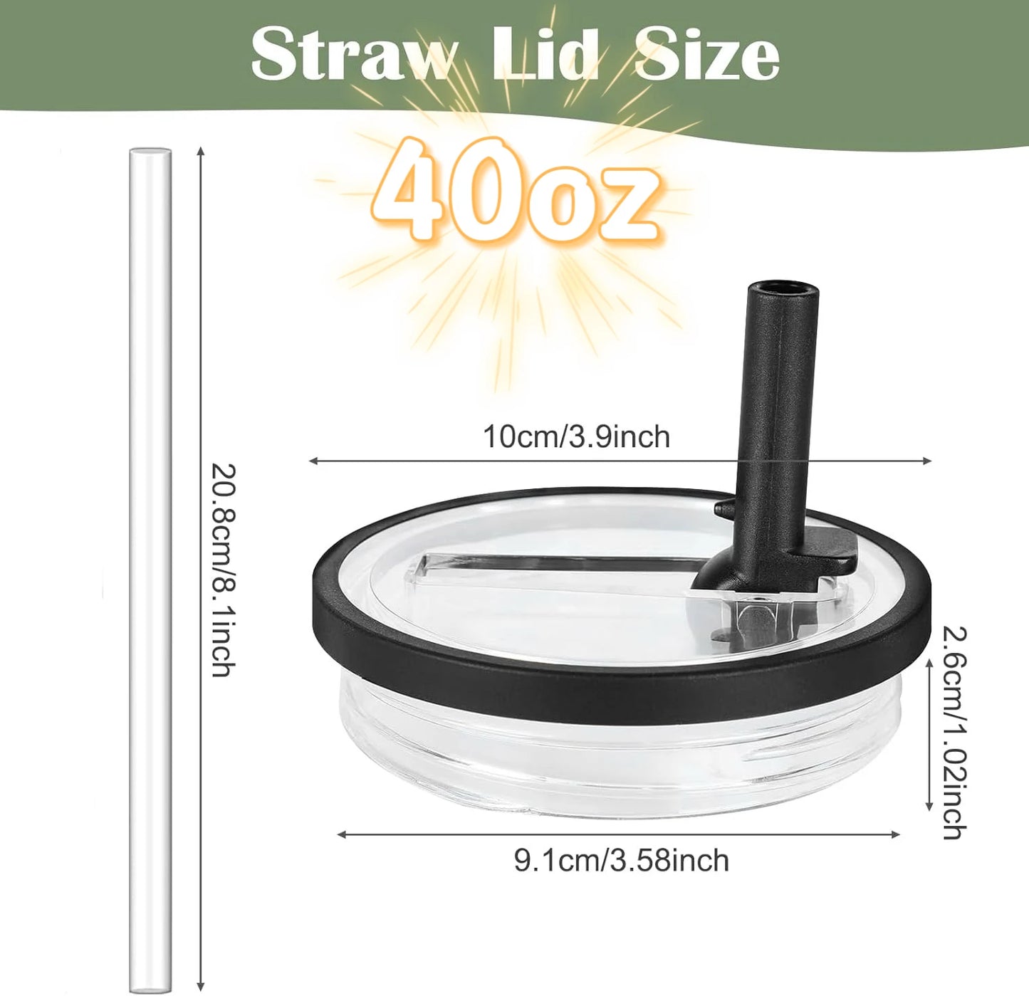 Reusable Tumbler Lid with Straw, Dust - proof Tumbler Lid, Replaceable Flip - Straw Lid Accessory for Stanley 30 - oz Mug