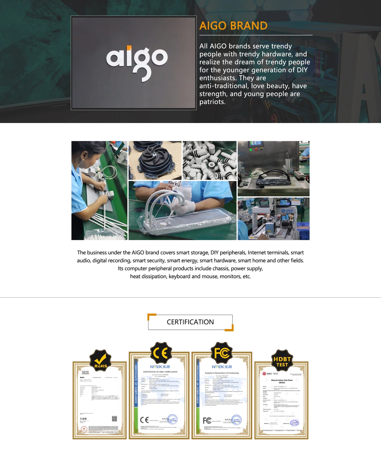Aigo AK 500W PC PSU Power Supply Unit Black Gaming Quiet 120mm RGB Fan 24pin 12V ATX Desktop Computer Power Supply for BTC
