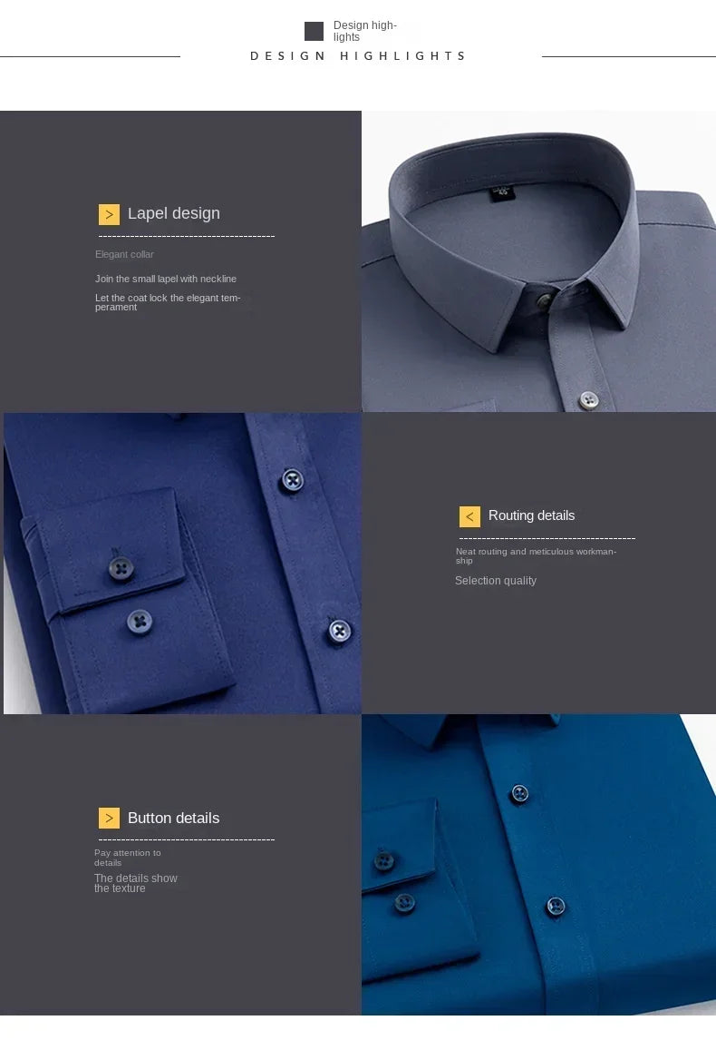 Men's long sleeved elastic shirt