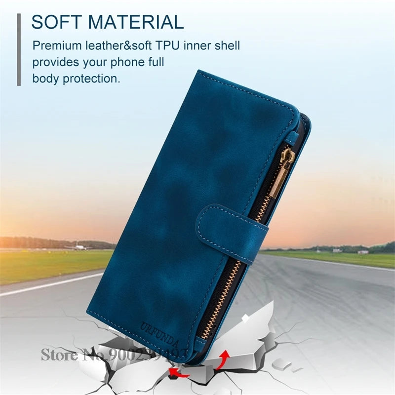Leather Case For Samsung Galaxy A56 A16 A26 A36 A06 A07 A17 A12 A14 A15 A25 A35 A55 A24 A34 A54 A33 A73 A53 5G Case Wallet Cover