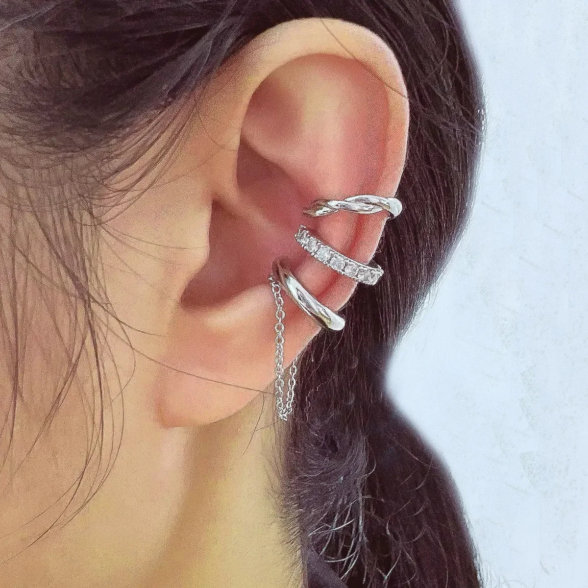 Fashion Gold Silver Color Leaves Clip Earrings for Women Men Creative Simple C Ear Cuff Non-Piercing Ear Clip Set Trendy Jewelry