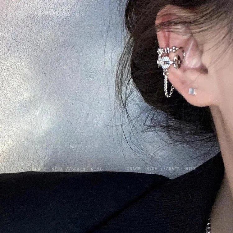 Fashion Gold Silver Color Leaves Clip Earrings for Women Men Creative Simple C Ear Cuff Non-Piercing Ear Clip Set Trendy Jewelry