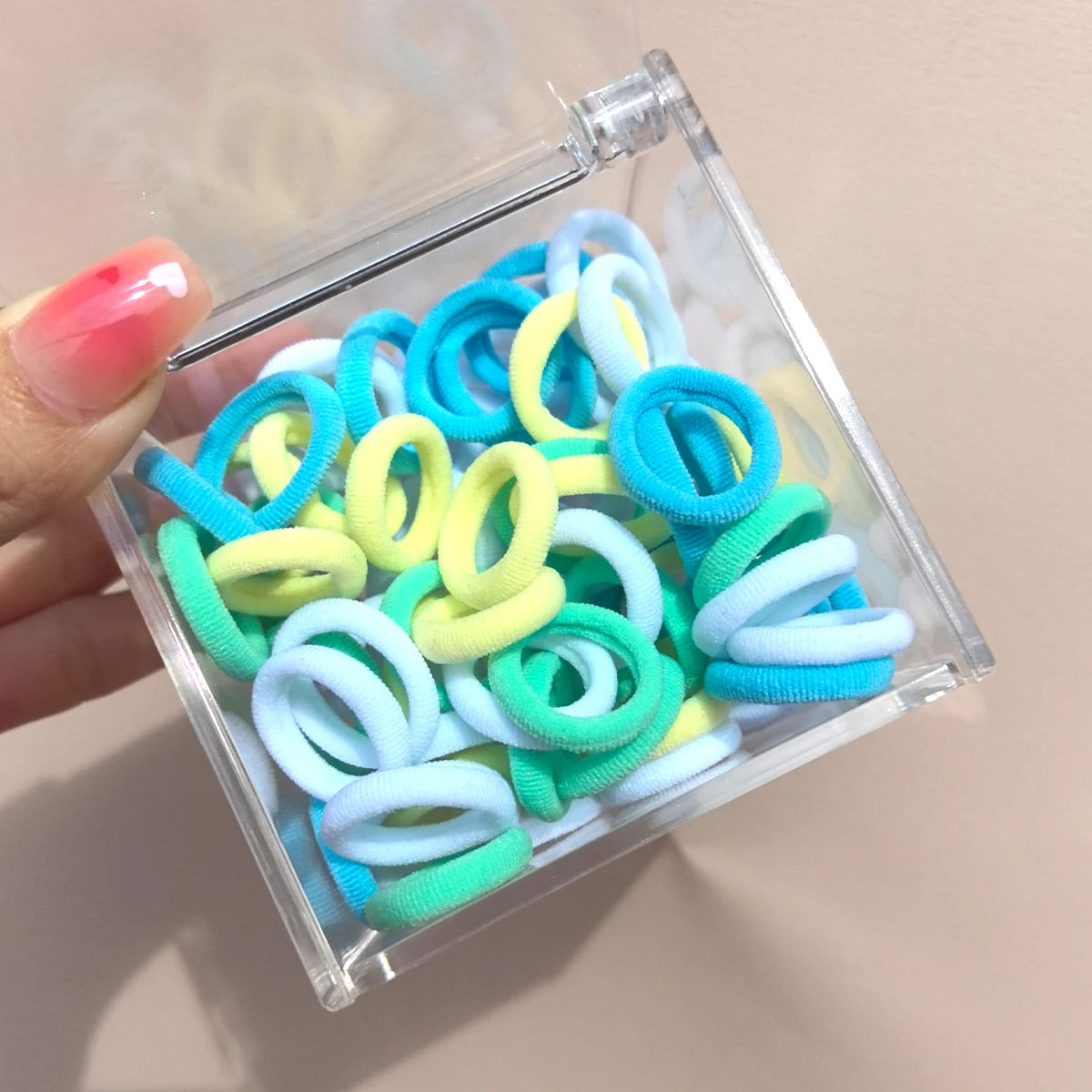 50-100Pcs Ealstic Basic Hair Ties Girls Ponytail Hold Scrunchie Rubber Band Kids Fashion Hair Band Accessories Suitable As Gift