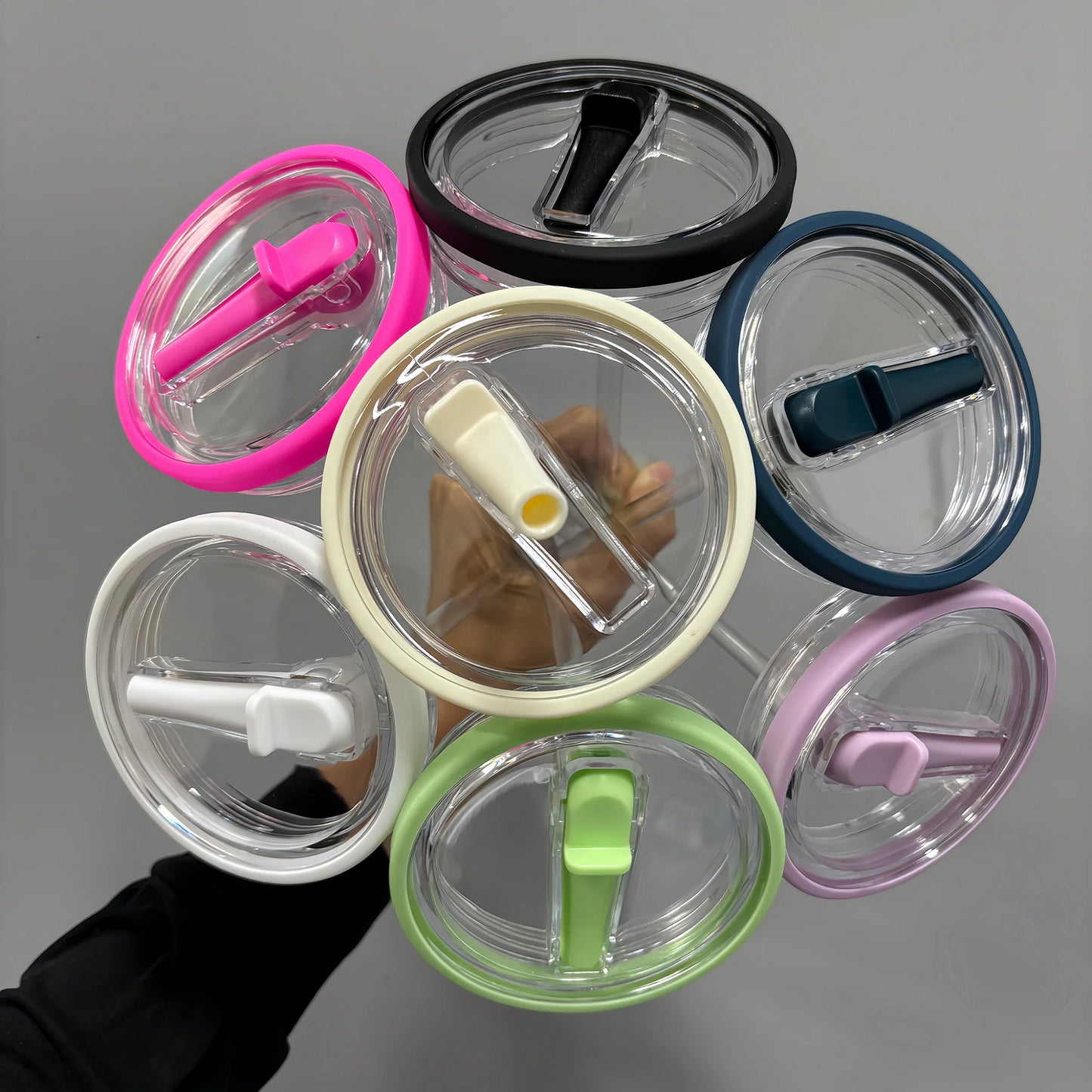Reusable Tumbler Lid with Straw, Dust - proof Tumbler Lid, Replaceable Flip - Straw Lid Accessory for Stanley 30 - oz Mug