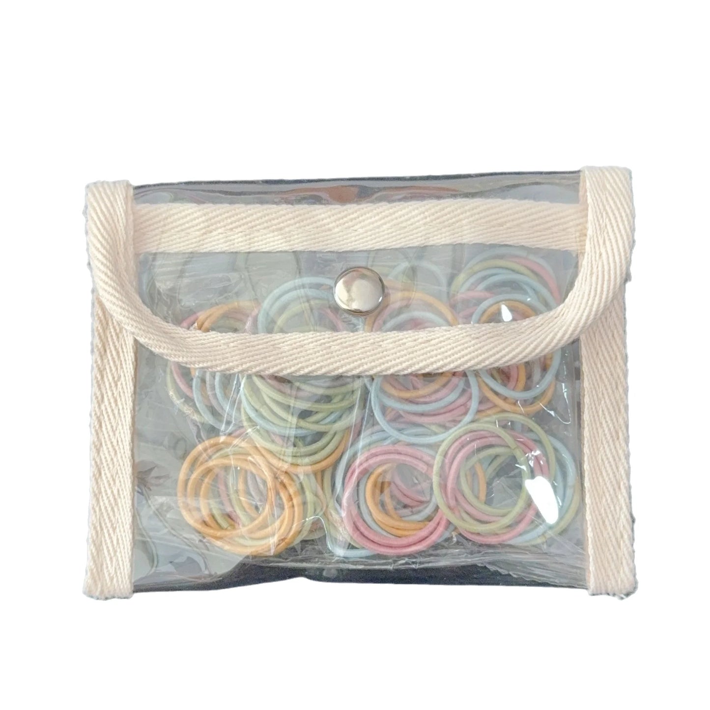 50-100Pcs Ealstic Basic Hair Ties Girls Ponytail Hold Scrunchie Rubber Band Kids Fashion Hair Band Accessories Suitable As Gift