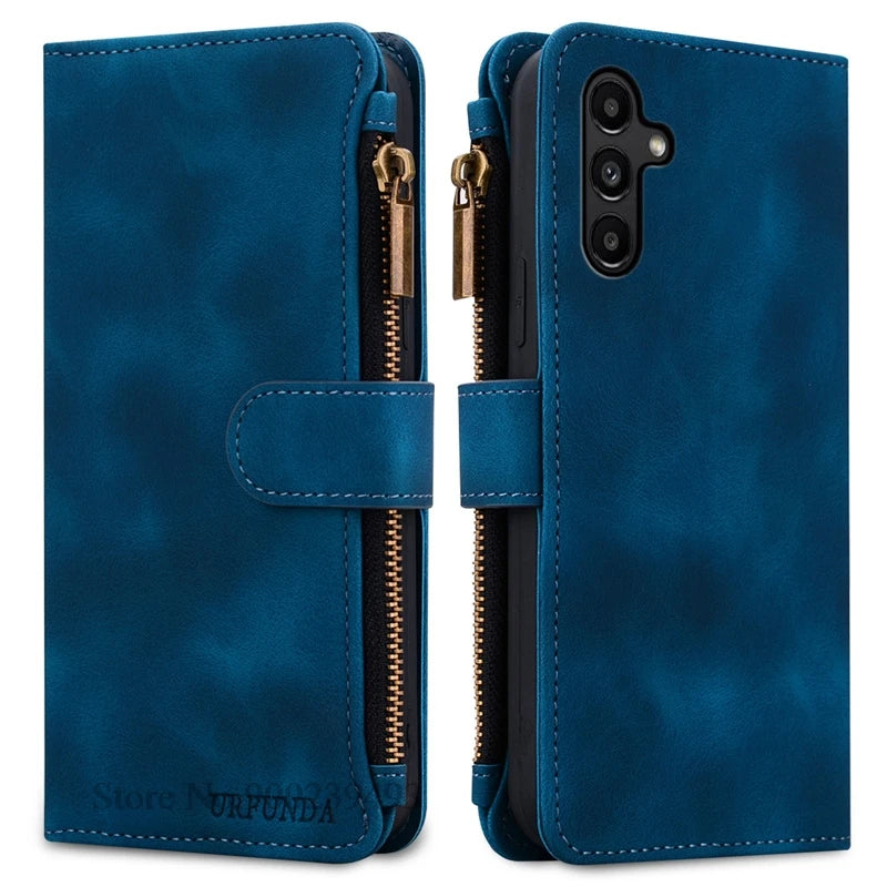 Leather Case For Samsung Galaxy A56 A16 A26 A36 A06 A07 A17 A12 A14 A15 A25 A35 A55 A24 A34 A54 A33 A73 A53 5G Case Wallet Cover