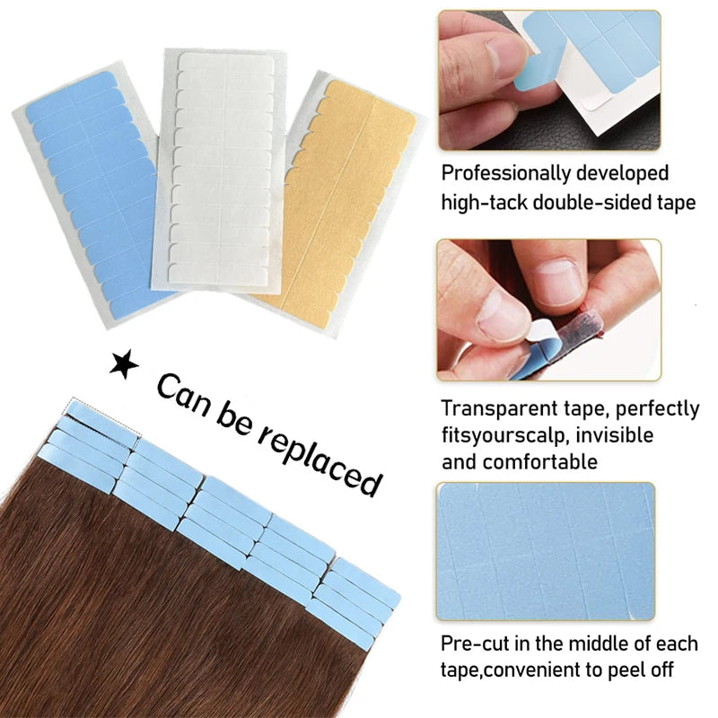 Hair System Tape Invisible Wig Glue Adhesive Materials Double Sided Tape For Lace Front Toupee 5/10Sheets Hair Extension Tape