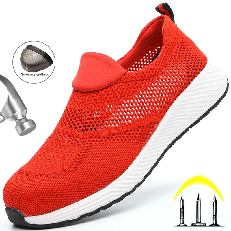 Work Safety Shoes Men Women Work Sneakers Light