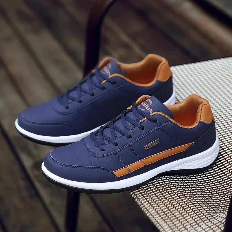 Men Leather Sneaker Waterproof
