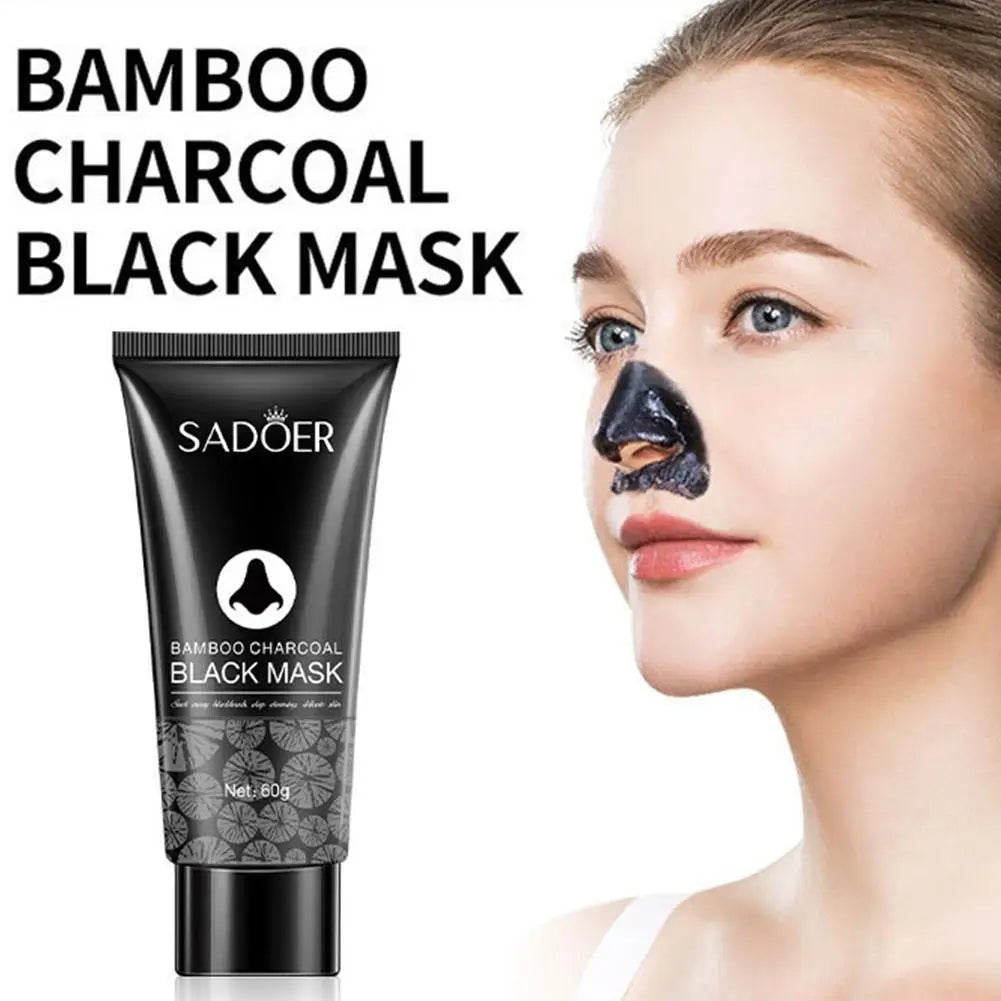 Bamboo Charcoal Nose Blackhead Remover Mask Deep Cleansing Shrink Pore Acne Treatment Mask Skin Care Nose Black Dots Pore Mask