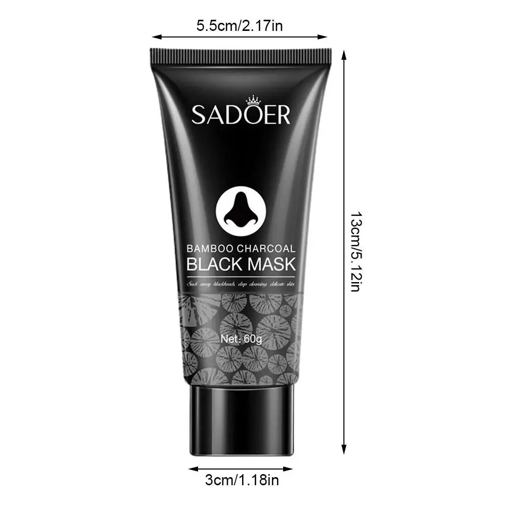 Bamboo Charcoal Nose Blackhead Remover Mask Deep Cleansing Shrink Pore Acne Treatment Mask Skin Care Nose Black Dots Pore Mask