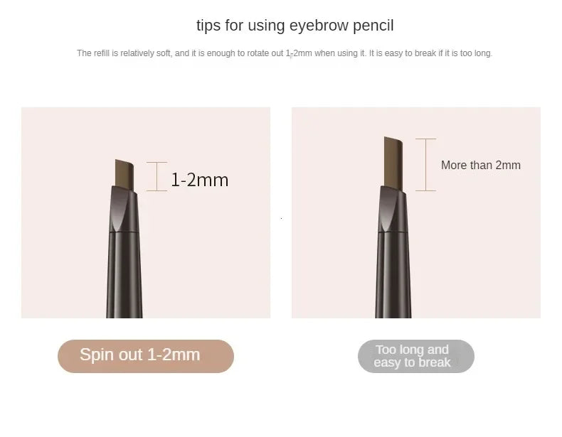 2 in 1 Eyebrow pencil professional Cosmetics makeup for women 5 Colors Waterproof Eyebrow eyebrow pencil makeup eyebrow tint
