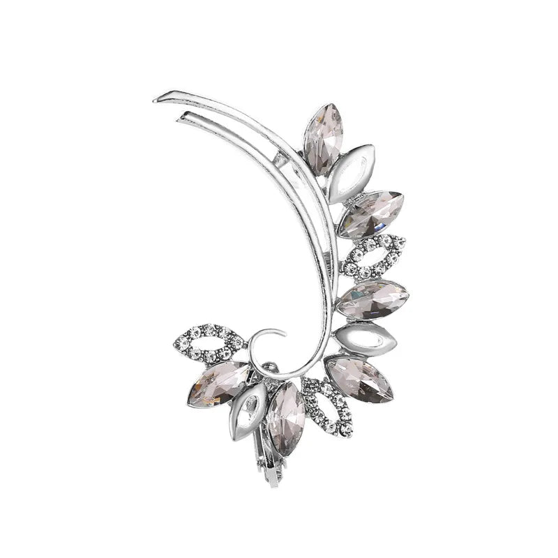 New Fashion Creative Crystal Rhinestone Stud Earrings For Women Wrap Ear Cuff Clip Earrings Girl Trendy Jewelry