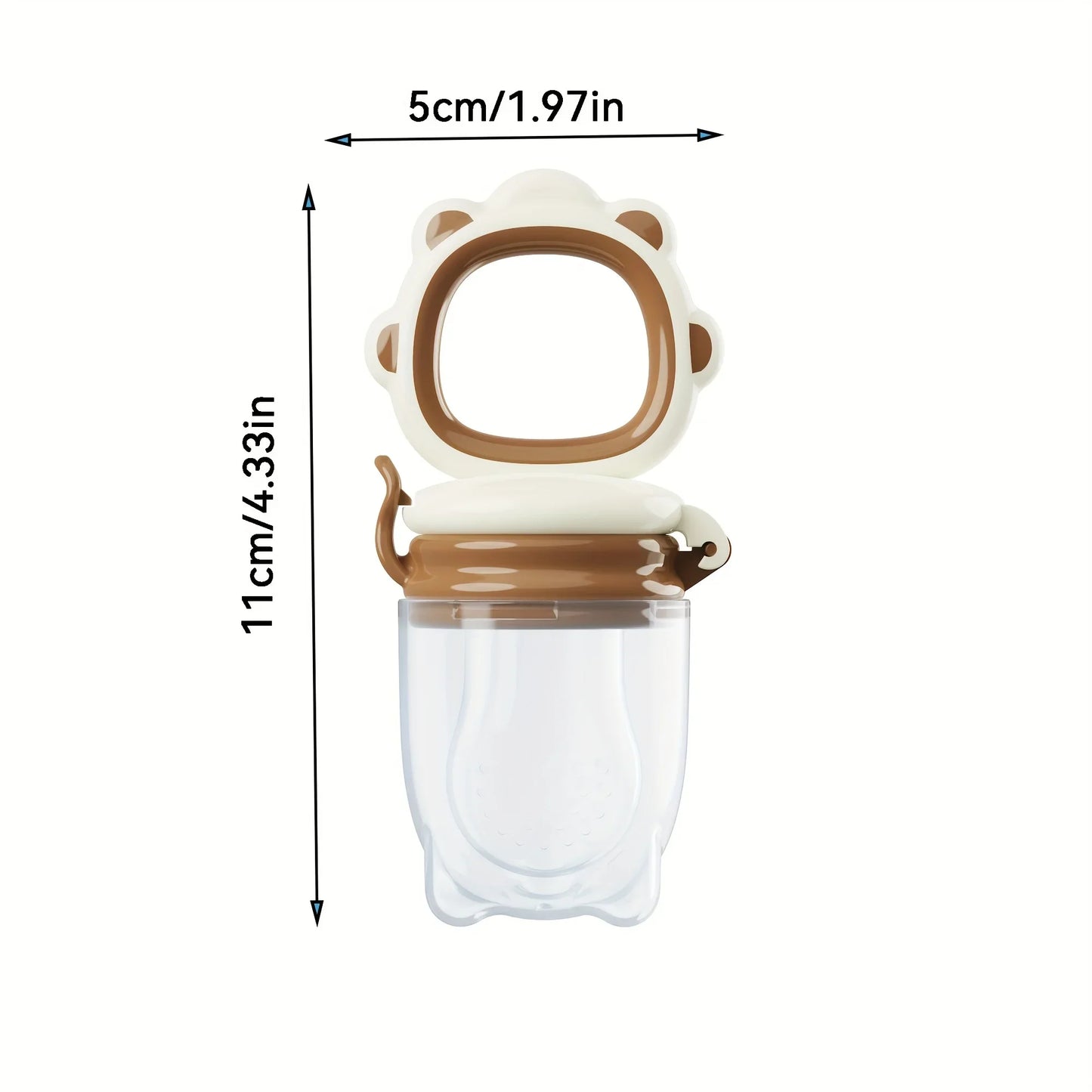 Mould Fruit & Vegetable Feeder with Silicone Mesh Cartoon Lion Food Feeder Juice Feeding Teething Utensils for Baby Food Mills