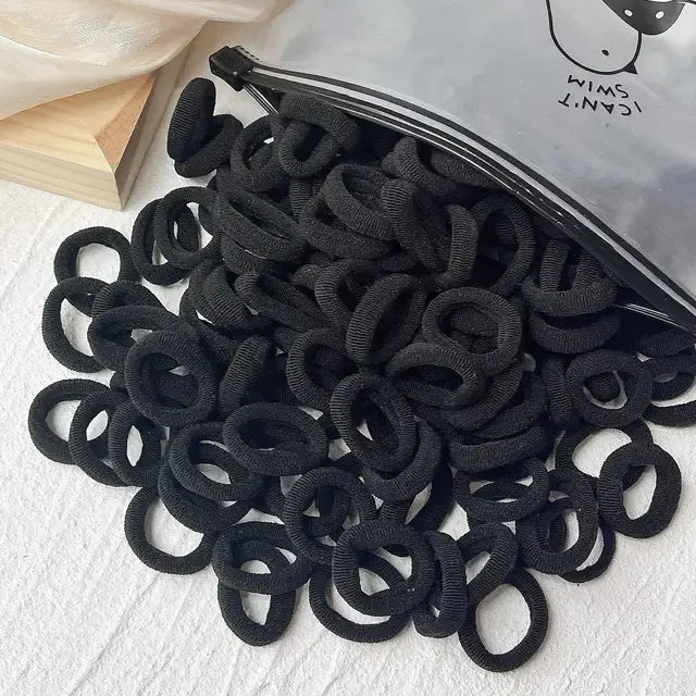 50-100Pcs Ealstic Basic Hair Ties Girls Ponytail Hold Scrunchie Rubber Band Kids Fashion Hair Band Accessories Suitable As Gift