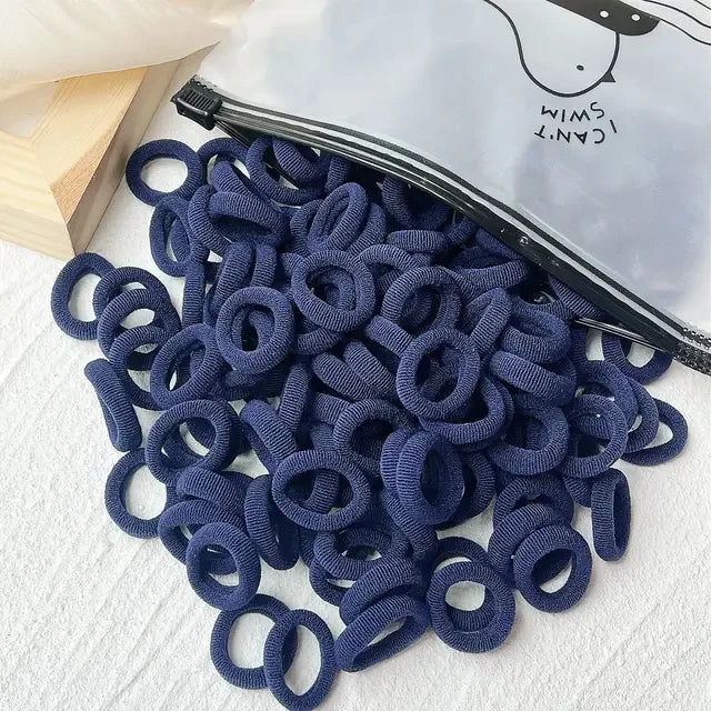 50-100Pcs Ealstic Basic Hair Ties Girls Ponytail Hold Scrunchie Rubber Band Kids Fashion Hair Band Accessories Suitable As Gift