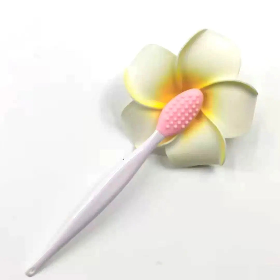 Skin Care Lip Exfoliating Facial Cleansing Face Scrub Nose Clean Brush Blackhead Remove Silicone Double-Sided Skin Care Tool