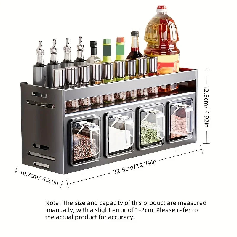 Stainless Steel Kitchen Spice Rack Wall