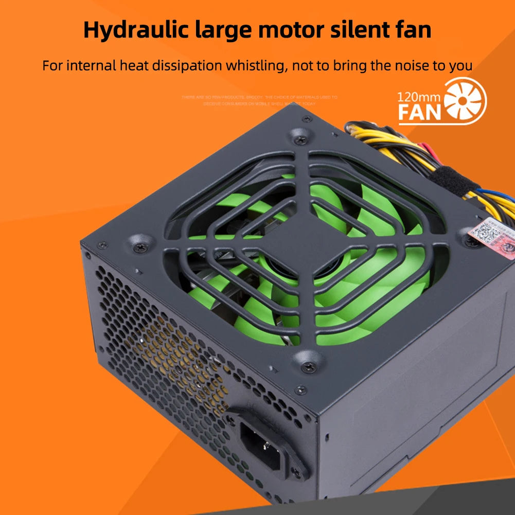 Desktop PSU Silent Gaming PC Power Supply Dual 6Pin ATX Power Supply 2 SATA Six Protection 8 CPU for Desktop PC for Computer
