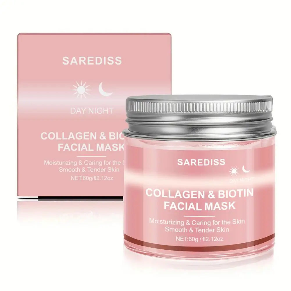 Collagen Hydrating Peel-Off Mask With Scraper Tighten Face Lifting Moisturizing Face Mask Deep Cleansing Brighten Skin Care Mask