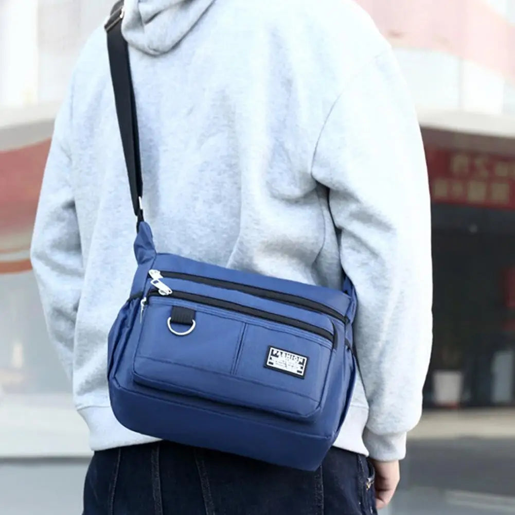 Men's Crossbody Bag Oxford Cloth Multi-pocket Shoulder Bag Hundreds Of Classic Multi-layer Leisure Travel Office Bag