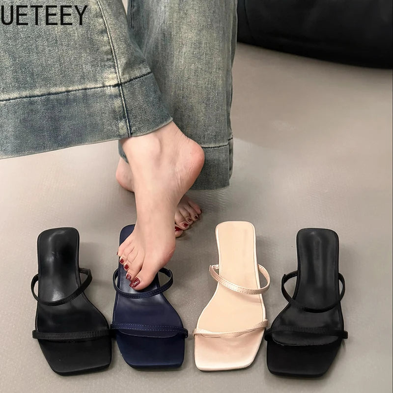 Band Heel Women Slippers