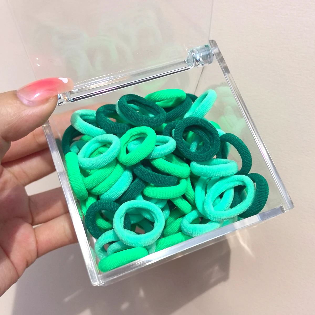 50-100Pcs Ealstic Basic Hair Ties Girls Ponytail Hold Scrunchie Rubber Band Kids Fashion Hair Band Accessories Suitable As Gift