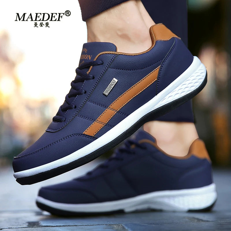 Men Leather Sneaker Waterproof