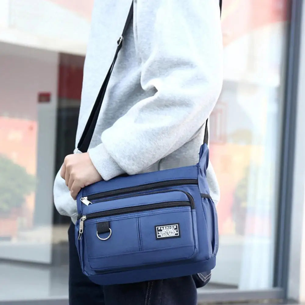 Men's Crossbody Bag Oxford Cloth Multi-pocket Shoulder Bag Hundreds Of Classic Multi-layer Leisure Travel Office Bag