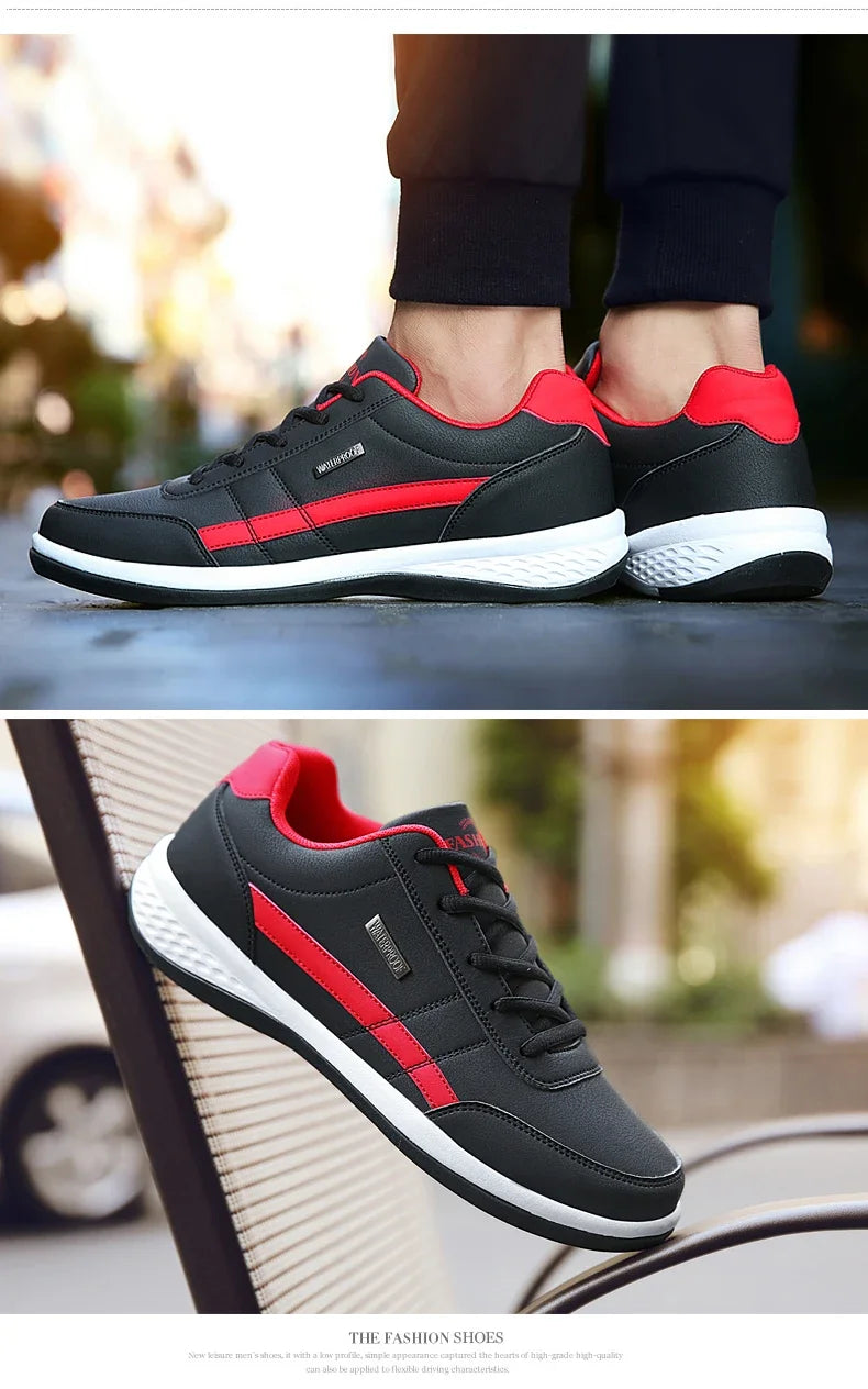 Men Leather Sneaker Waterproof