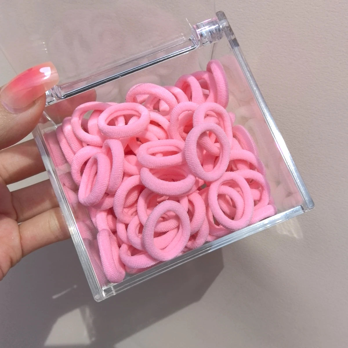 50-100Pcs Ealstic Basic Hair Ties Girls Ponytail Hold Scrunchie Rubber Band Kids Fashion Hair Band Accessories Suitable As Gift