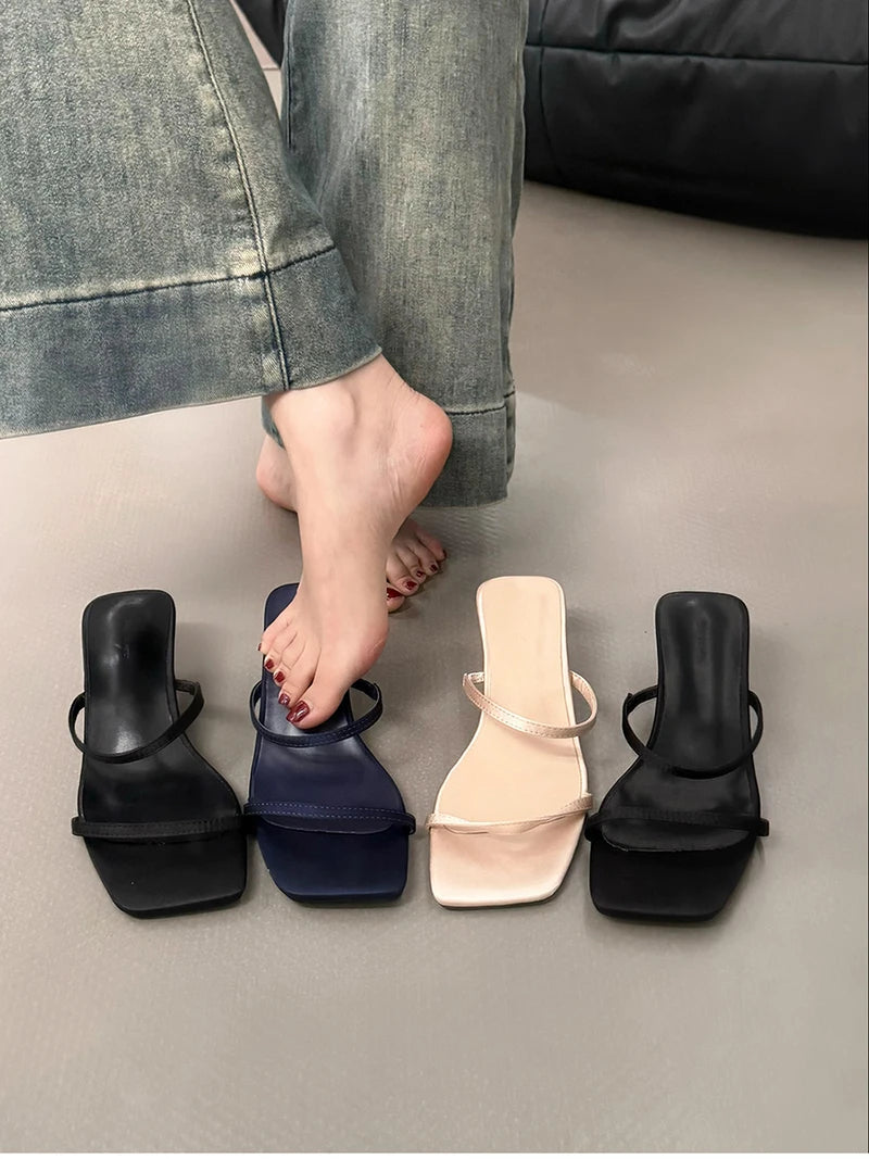 Band Heel Women Slippers