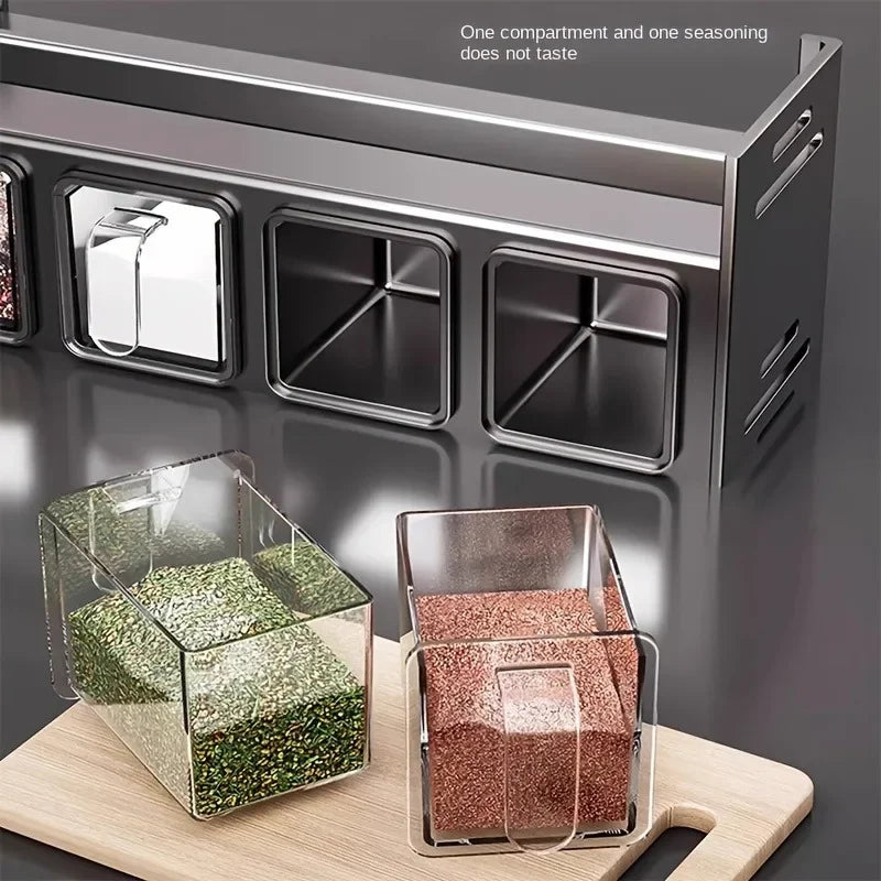 Stainless Steel Kitchen Spice Rack Wall