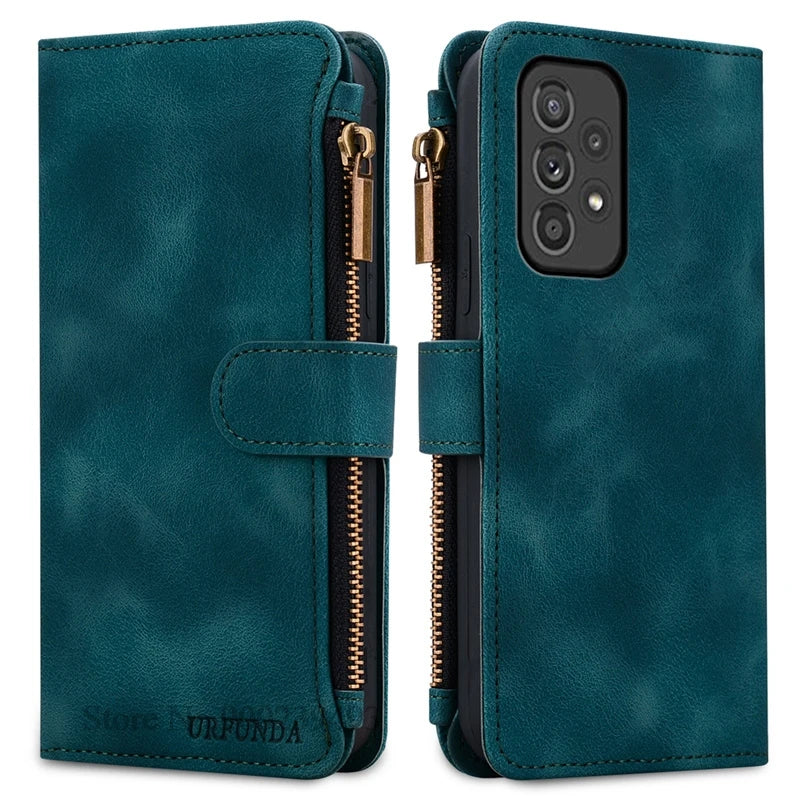 Leather Case For Samsung Galaxy A56 A16 A26 A36 A06 A07 A17 A12 A14 A15 A25 A35 A55 A24 A34 A54 A33 A73 A53 5G Case Wallet Cover