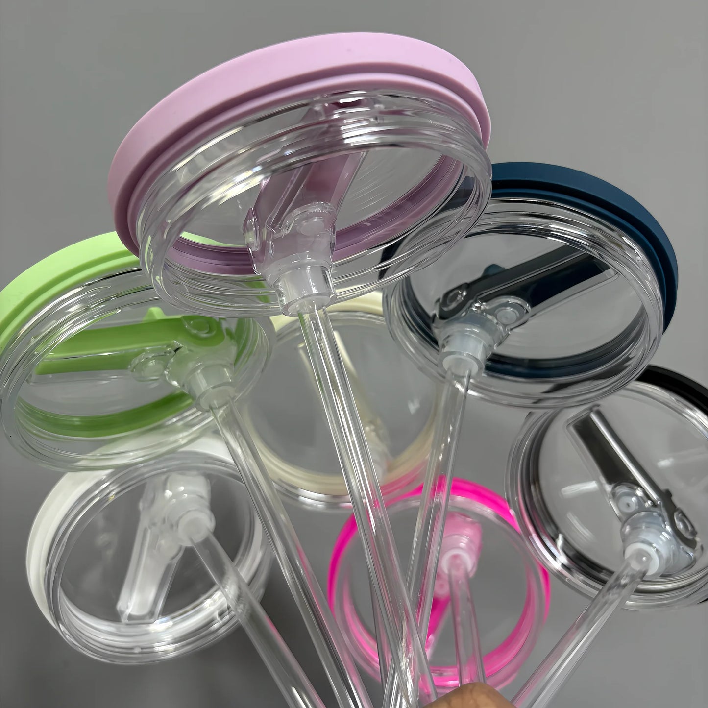 Reusable Tumbler Lid with Straw, Dust - proof Tumbler Lid, Replaceable Flip - Straw Lid Accessory for Stanley 30 - oz Mug